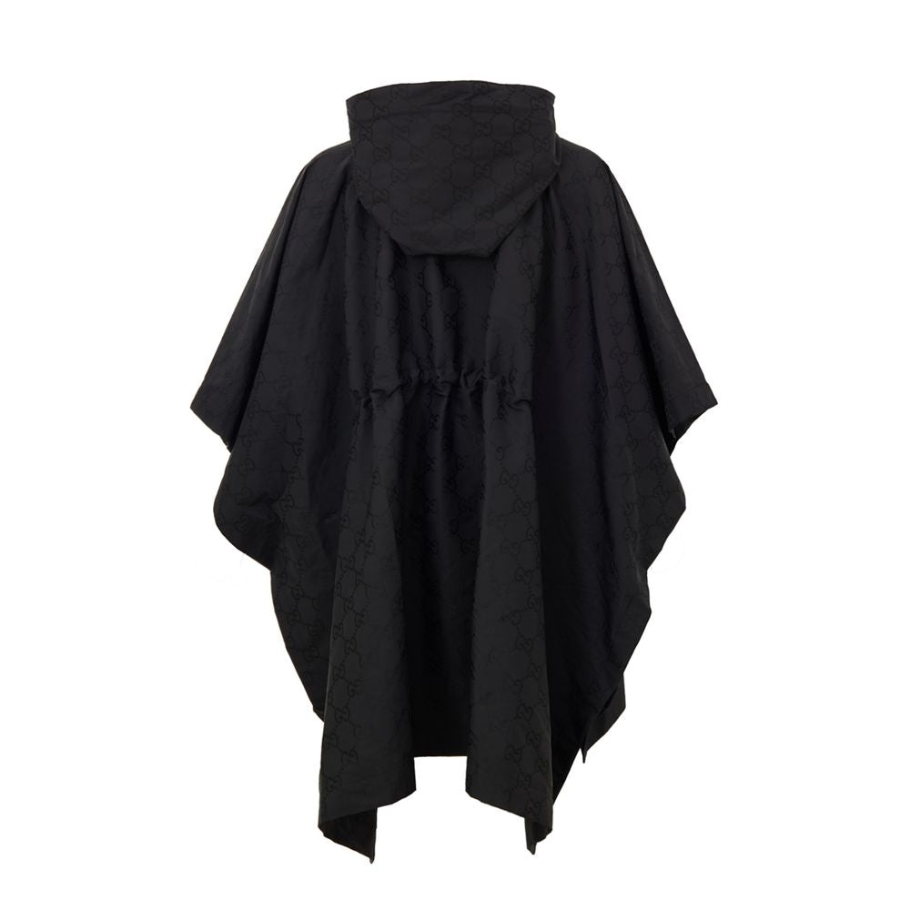 Manteau-pluie en polyester noir Gucci