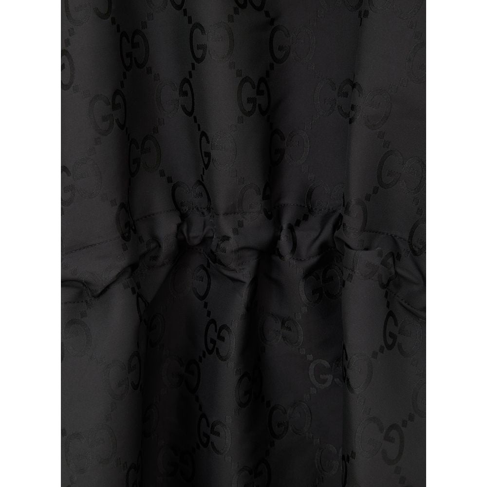 Manteau-pluie en polyester noir Gucci