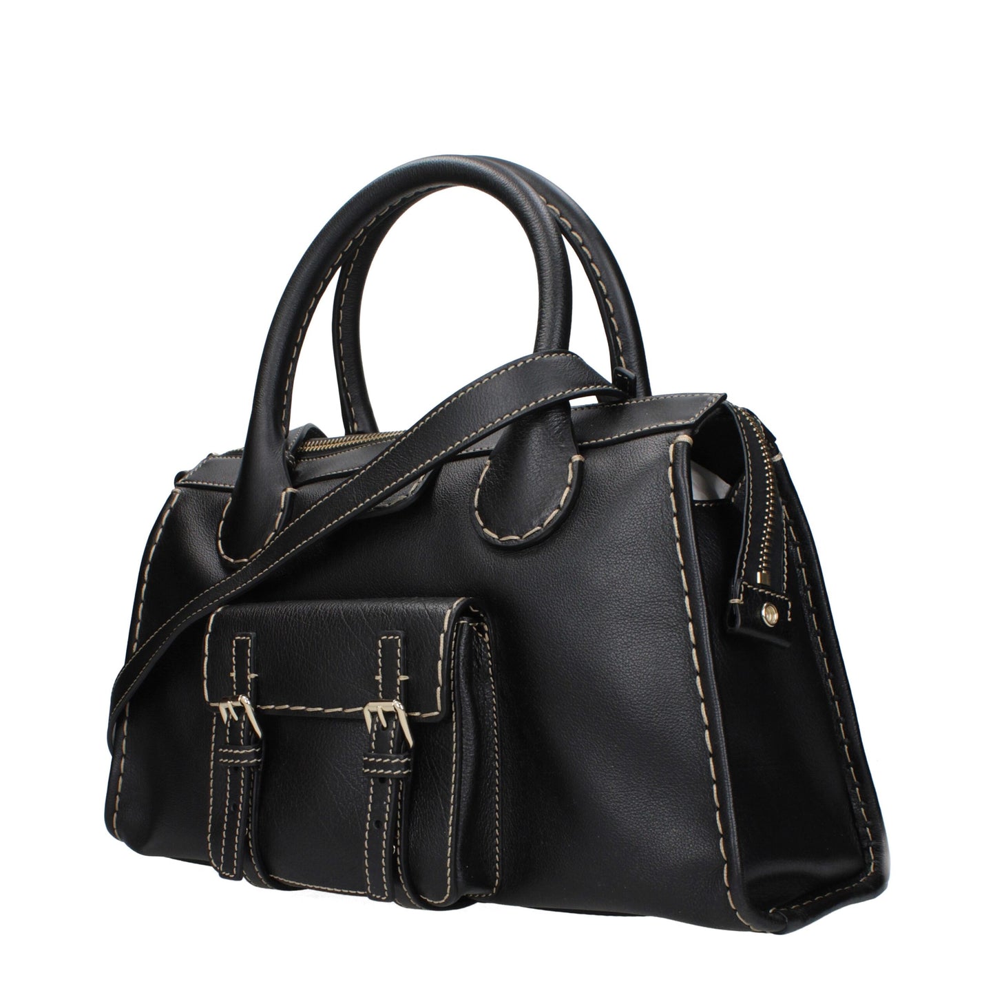 Sacs à main en cuir noir Chloé