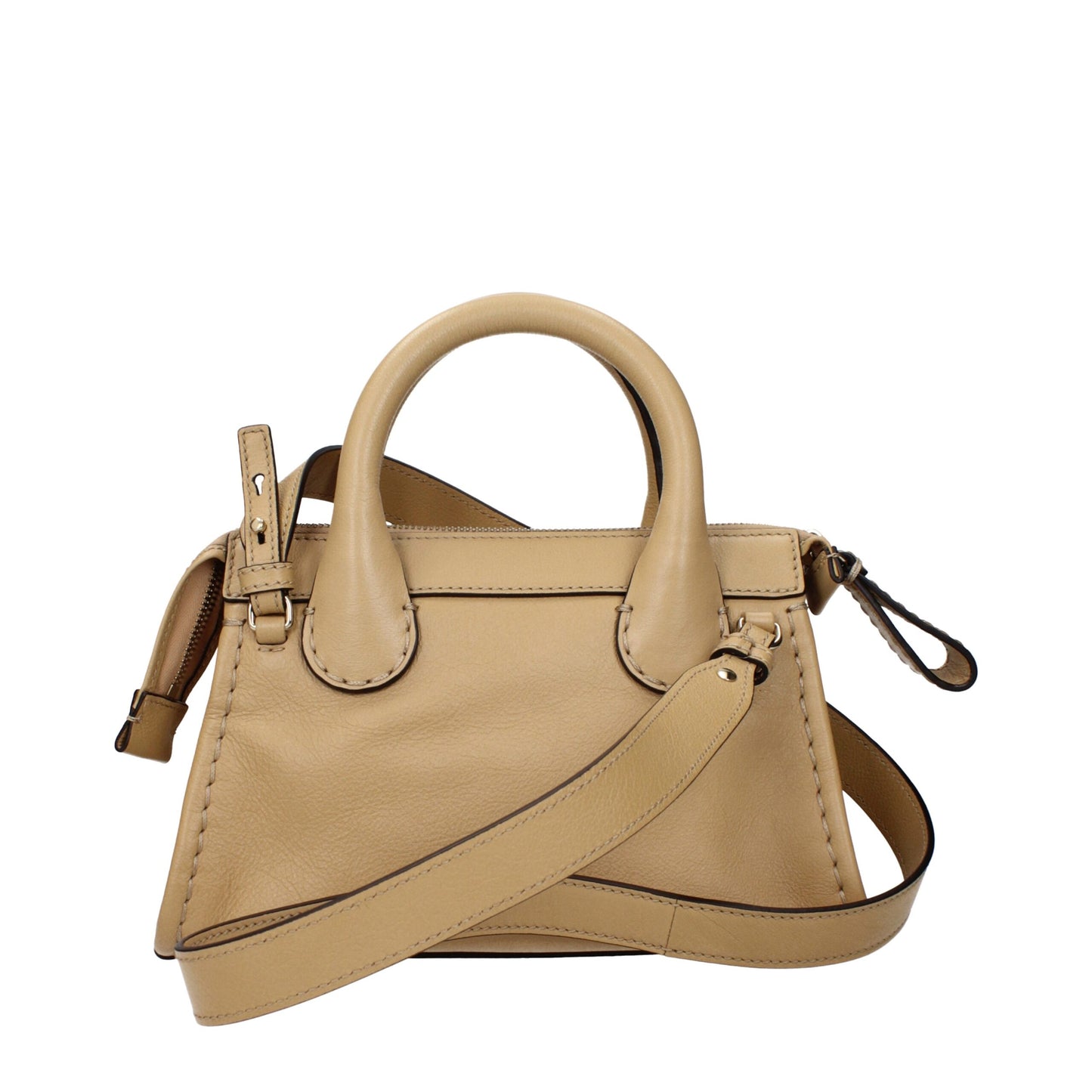 Sacs à main en cuir beige Chloé
