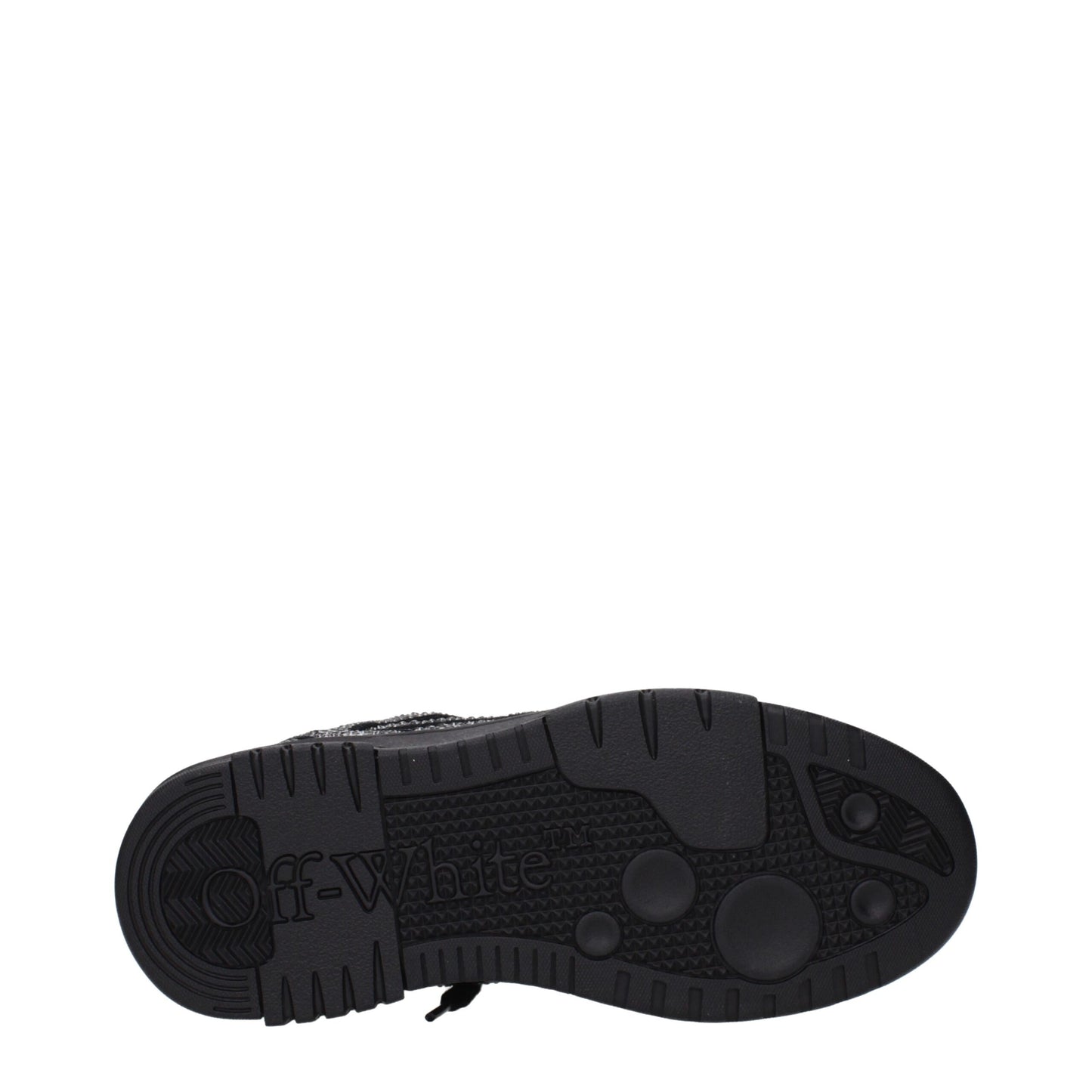 Sneakers en cuir noir et blanc cassé