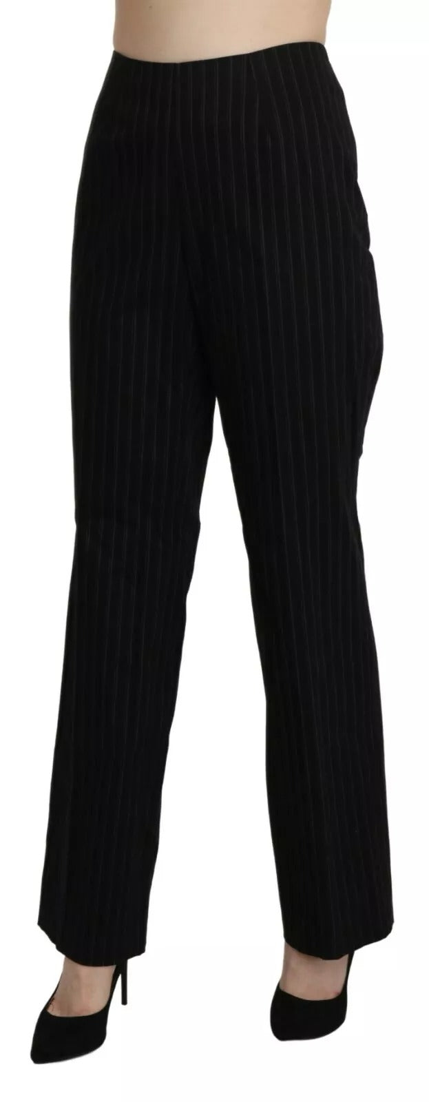 Pantalon-jupette droit noir taille haute de BENCIVENGA