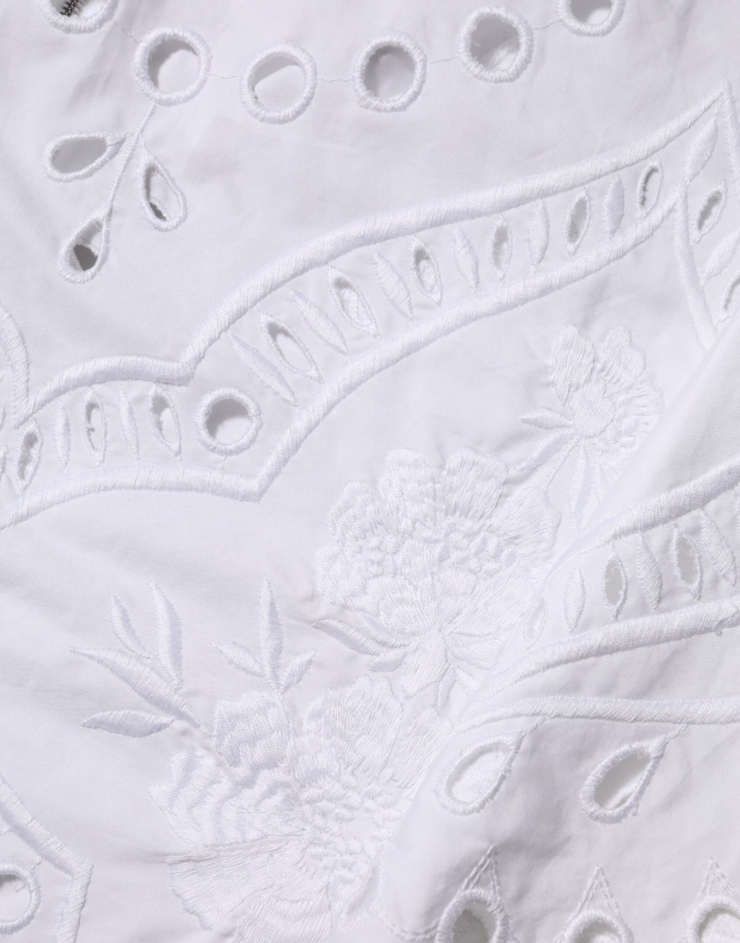 Dolce & Gabbana witte, uitgesneden, A-lijn mini-jurk met aansluitende pasvorm.