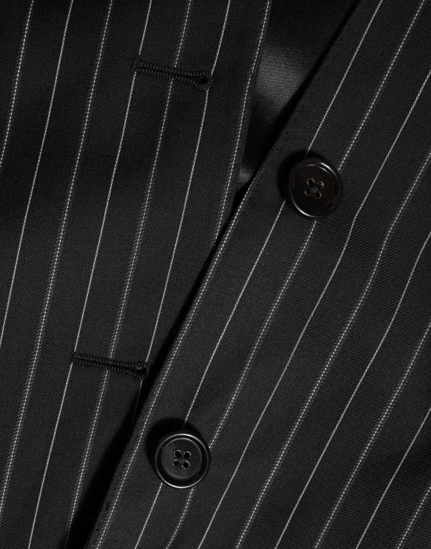 Dolce & Gabbana Blazer de costume rayé noir MARTINI à 1 bouton