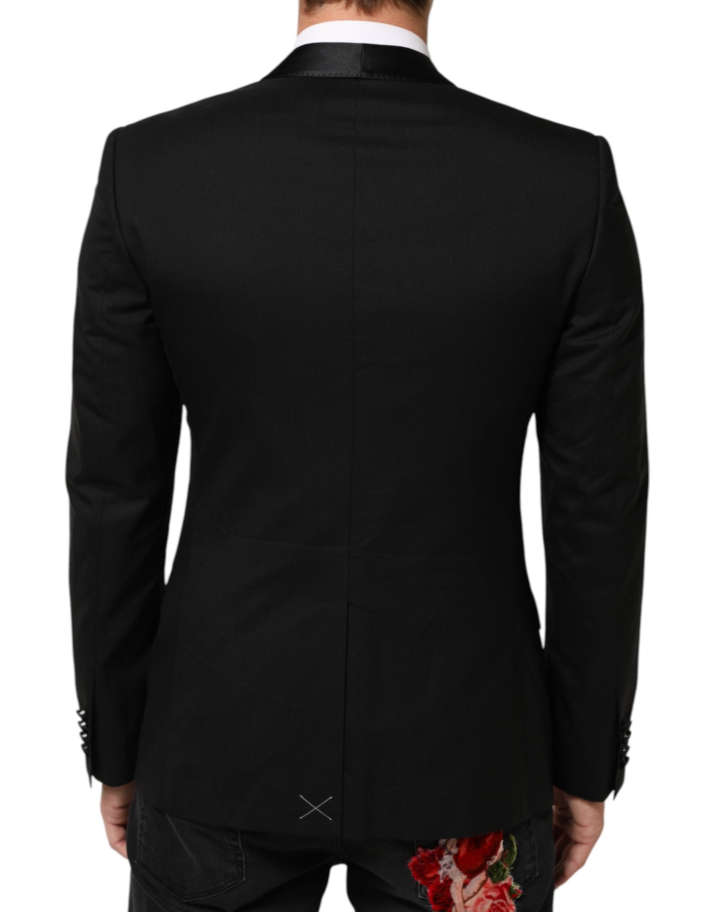 Dolce & Gabbana, veste de costume blazer noire MARTINI à un bouton.