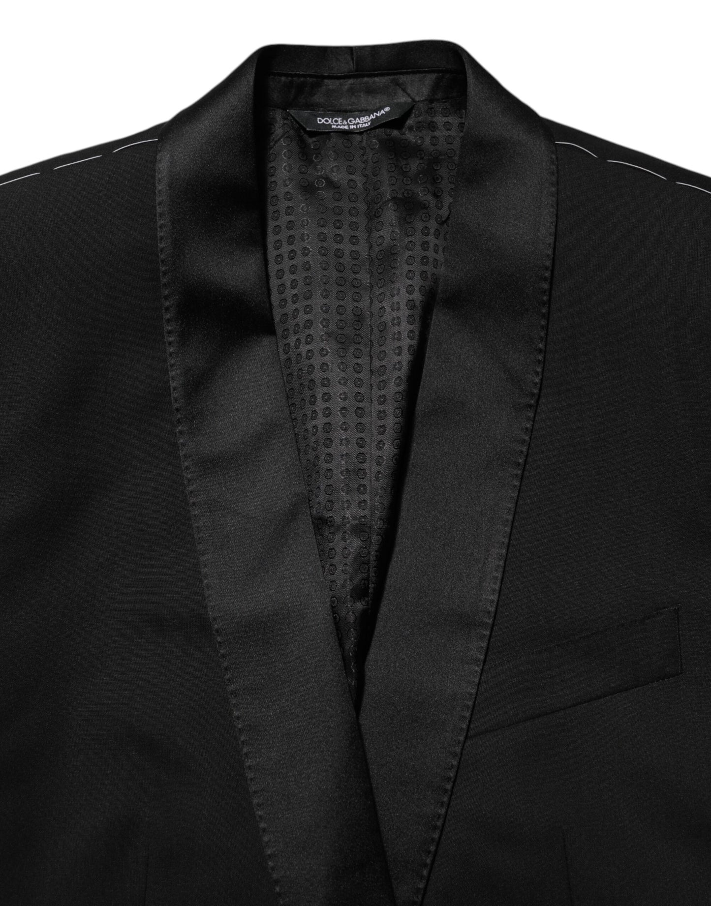 Dolce & Gabbana, veste de costume blazer noire MARTINI à un bouton.