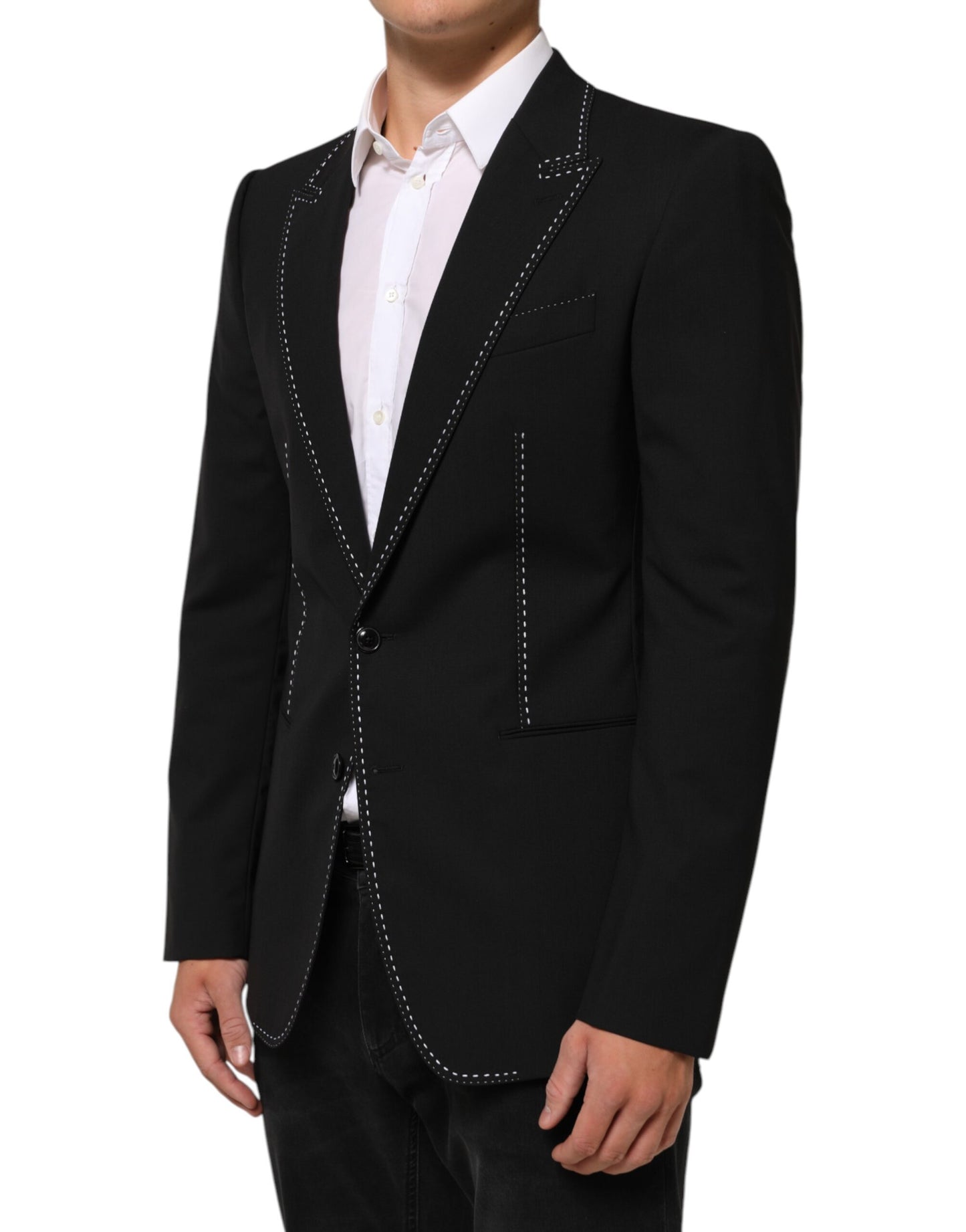 Dolce & Gabbana - Blazer noir SICILIA à 2 boutons