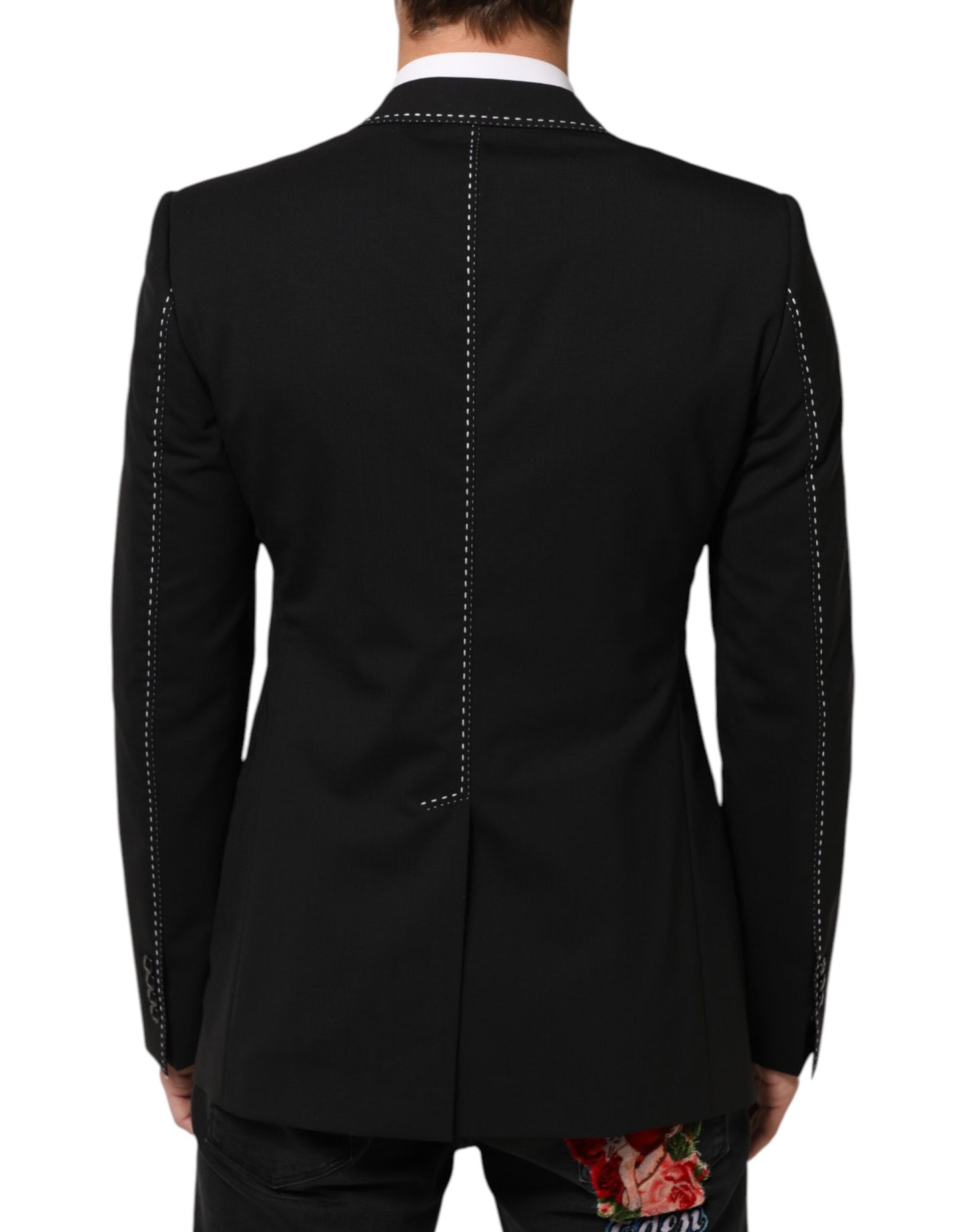 Dolce & Gabbana - Blazer noir SICILIA à 2 boutons