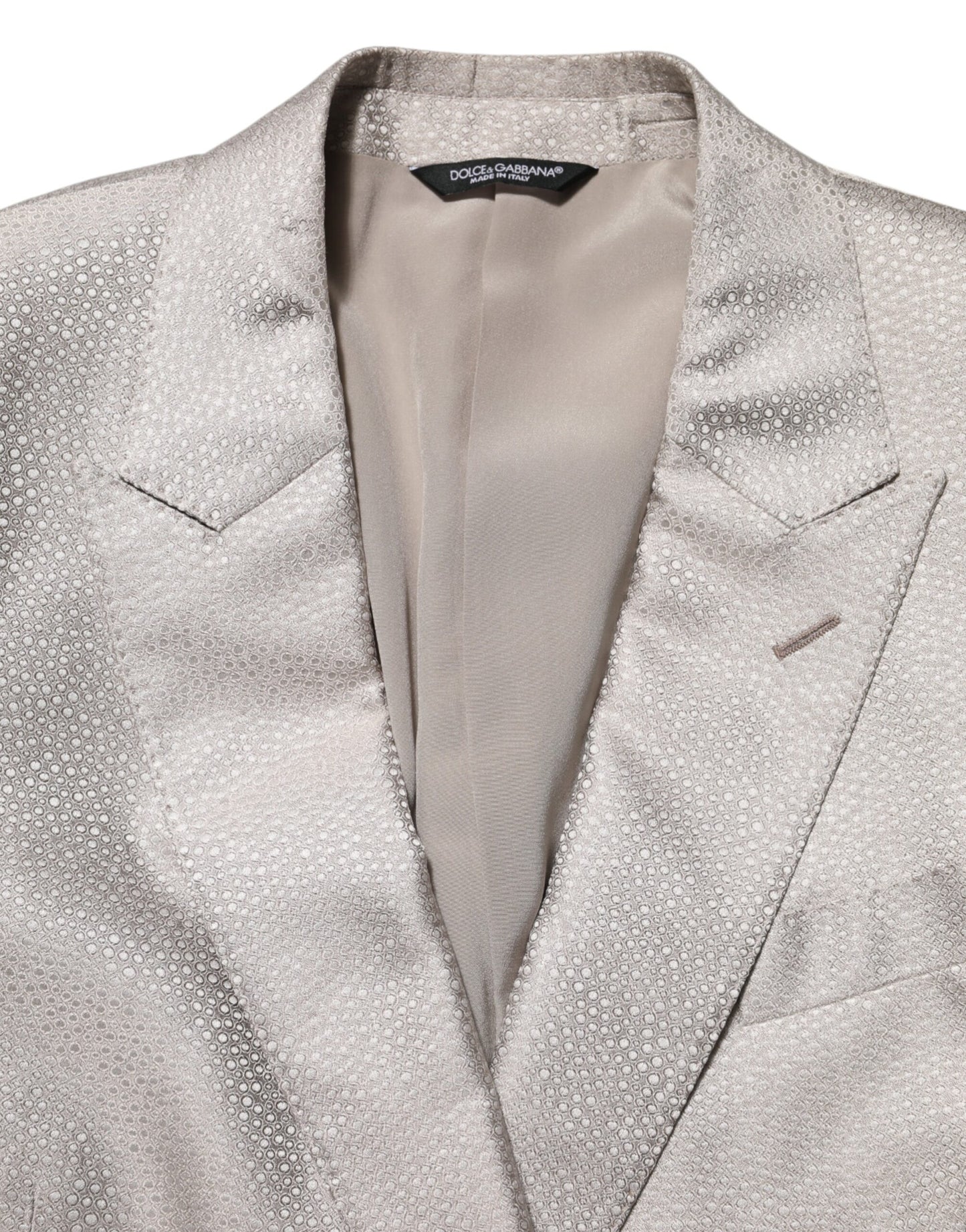 Dolce & Gabbana Blazer de costume MARTINI beige à double boutonnage