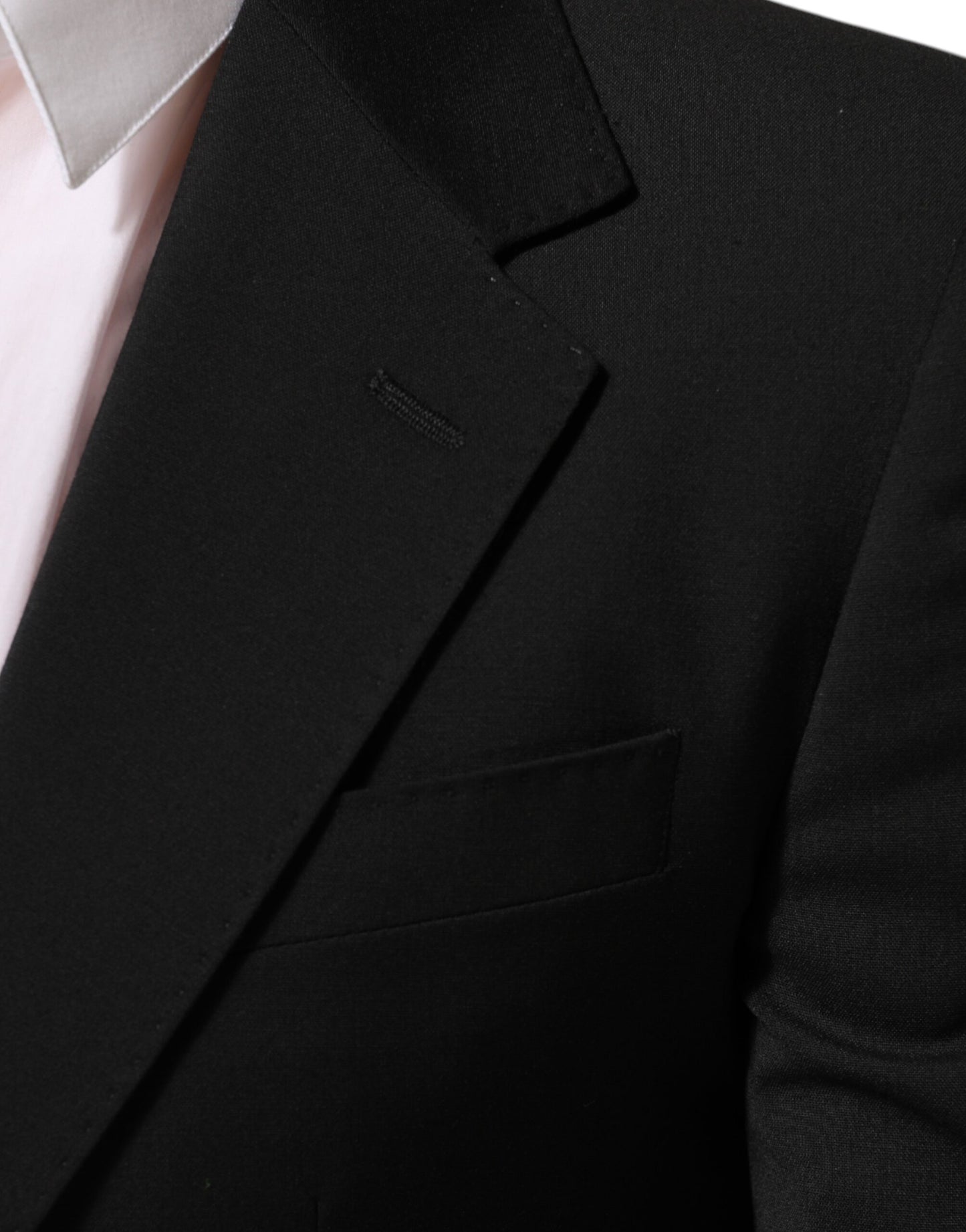 Dolce & Gabbana, veste de costume noire STAFF à 2 boutons.
