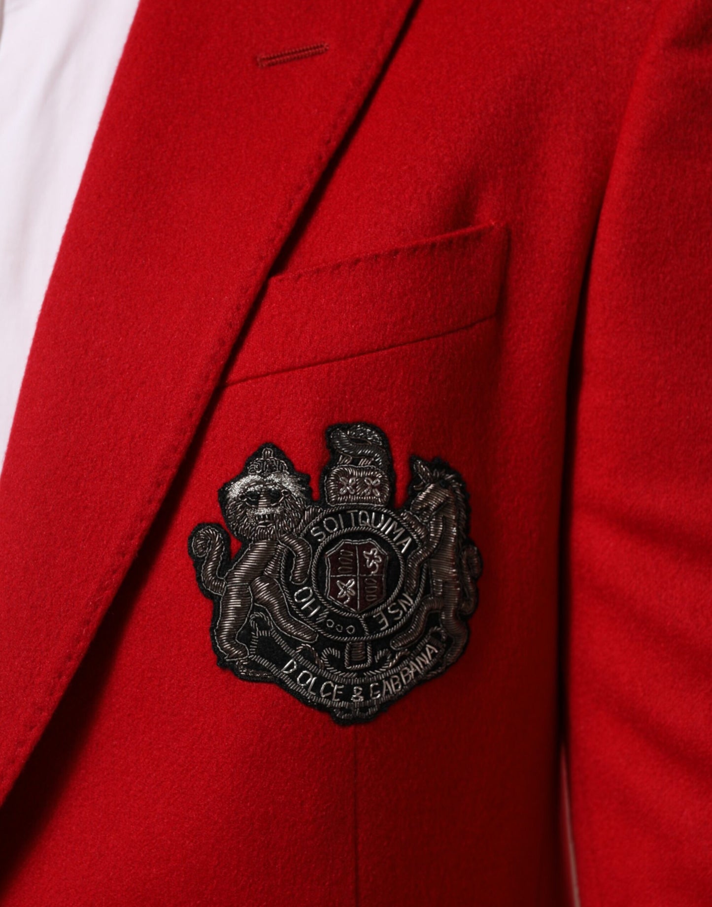 Blazer en cachemire rouge à 2 boutons de Dolce & Gabbana