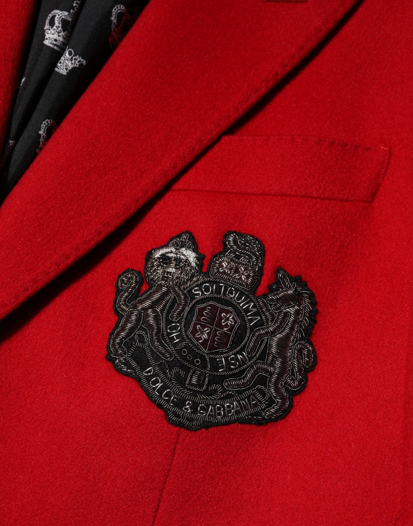 Blazer en cachemire rouge à 2 boutons de Dolce & Gabbana