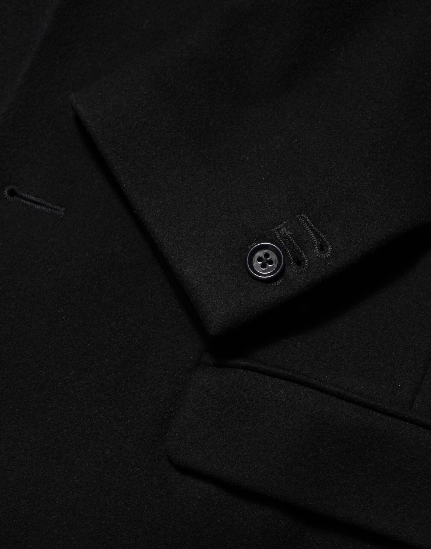 Manteau-trencher noir en laine à boutons pour homme de Dolce & Gabbana