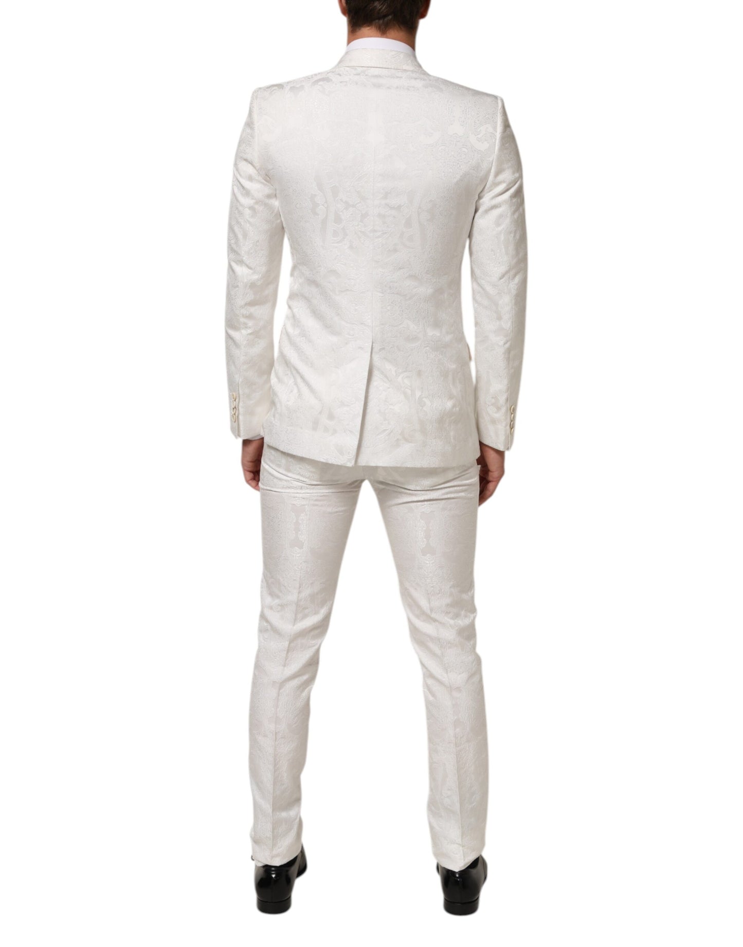 Costume formel MARTINI 2 pièces en brocart blanc de Dolce & Gabbana