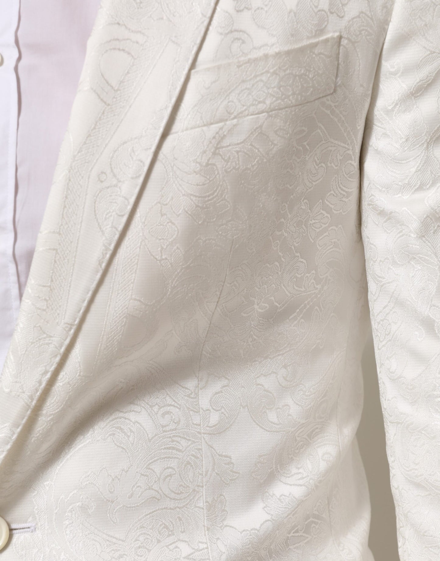 Costume formel MARTINI 2 pièces en brocart blanc de Dolce & Gabbana