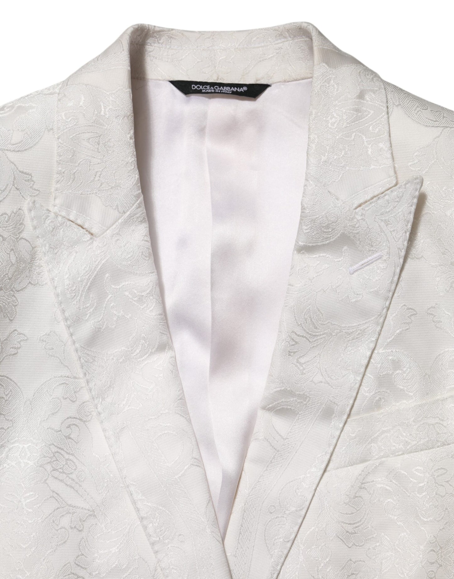 Costume formel MARTINI 2 pièces en brocart blanc de Dolce & Gabbana