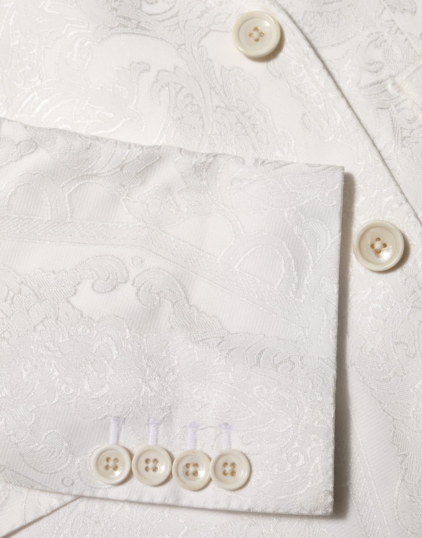 Costume formel MARTINI 2 pièces en brocart blanc de Dolce & Gabbana