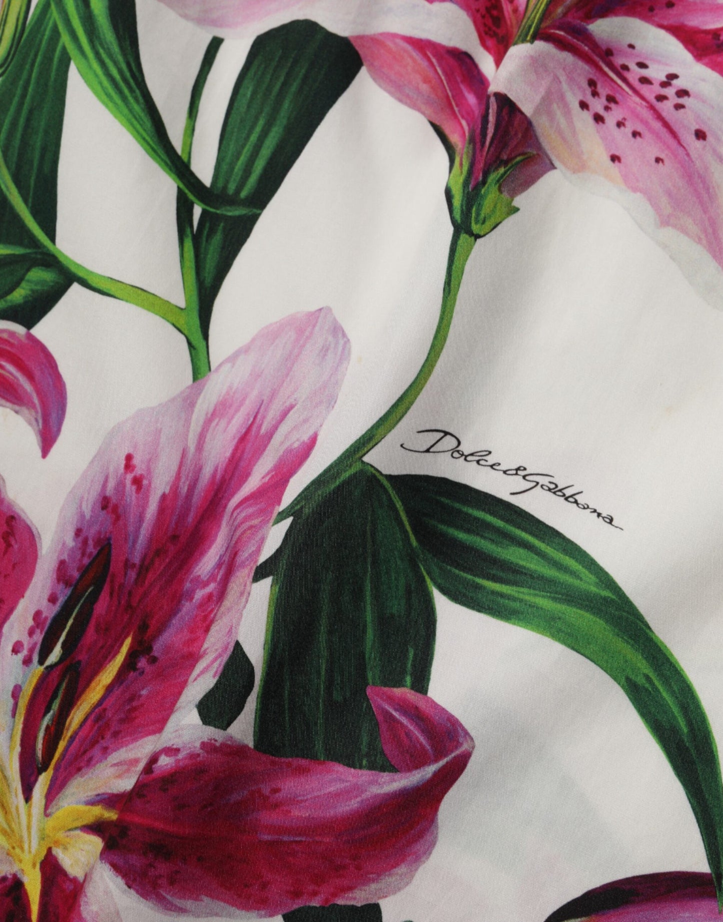 Dolce & Gabbana witte katoenen mini-jurk met bloemenprint zonder mouwen