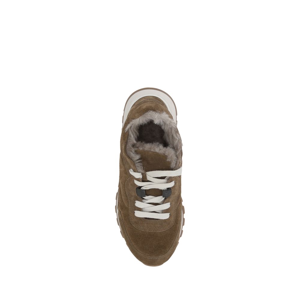 Sneakers en cuir Brunello Cucinelli