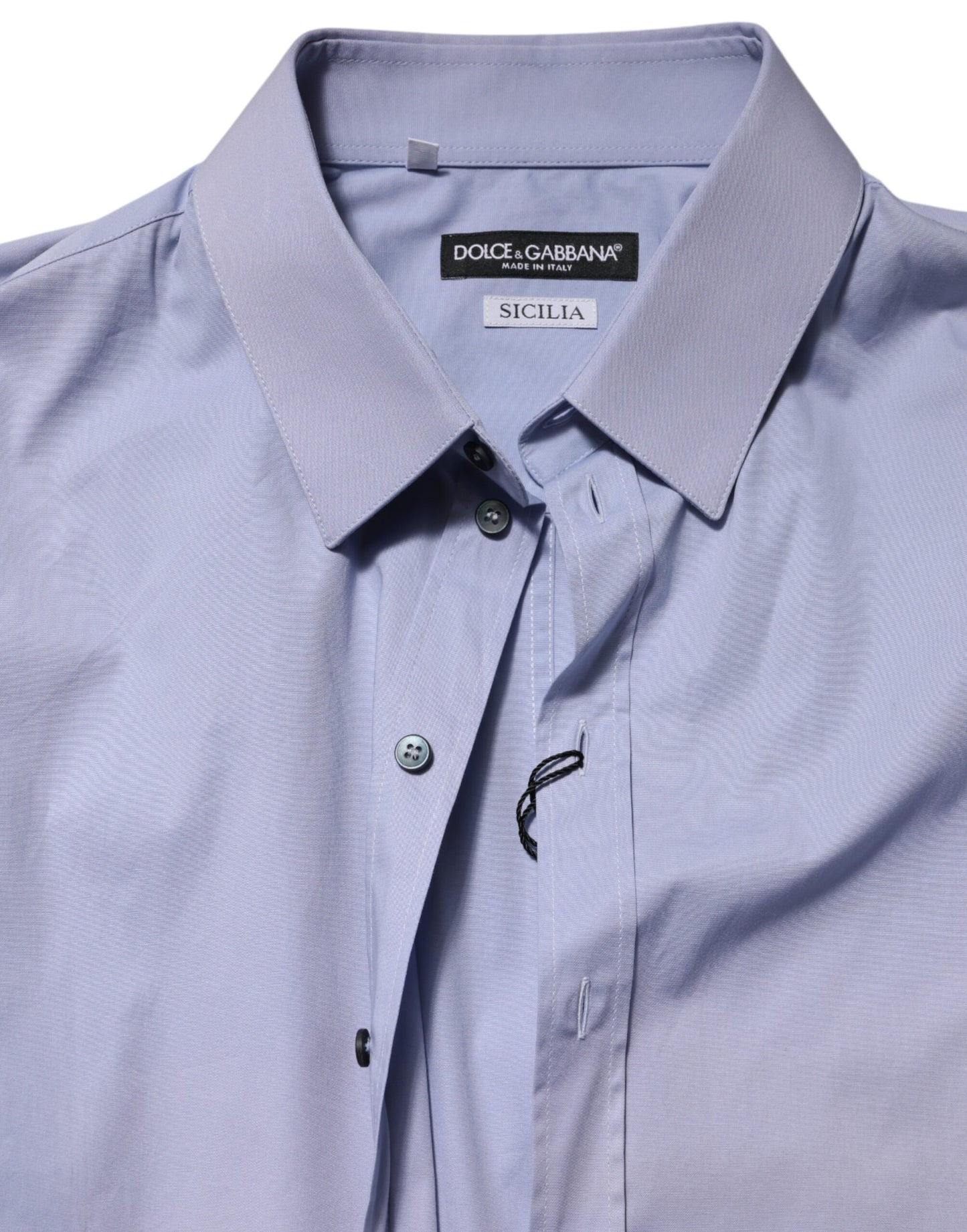 Chemise habillée Dolce & Gabbana bleue SICILIA en coton pour homme