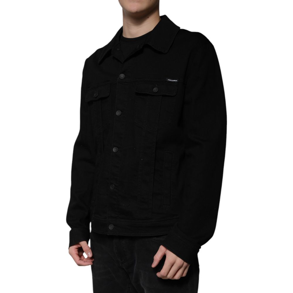 Veste en jean noire en coton de Dolce & Gabbana