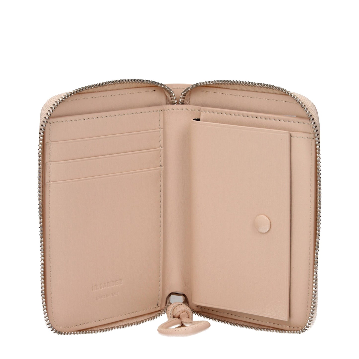 Portefeuilles en cuir rose Jil Sander