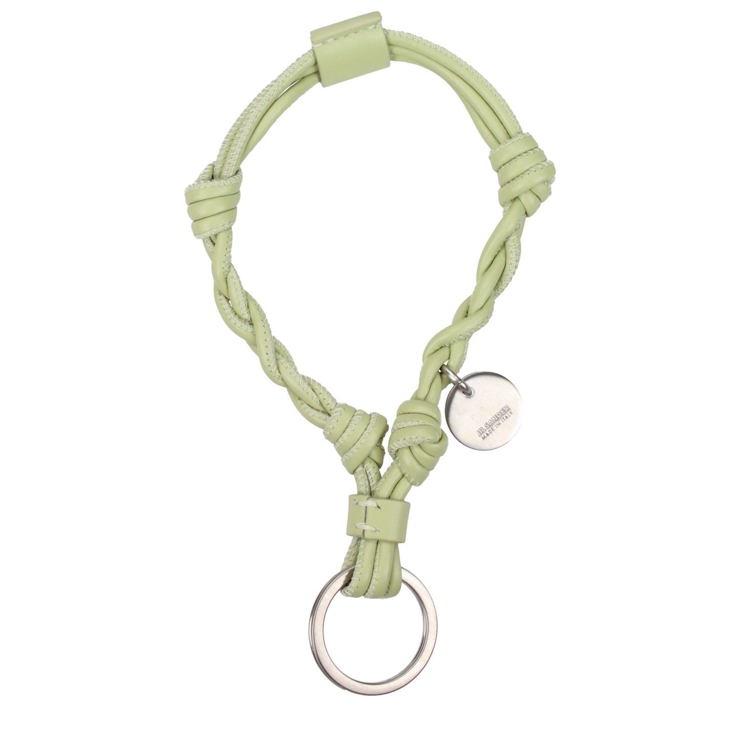 Porte-clés en cuir vert Jil Sander