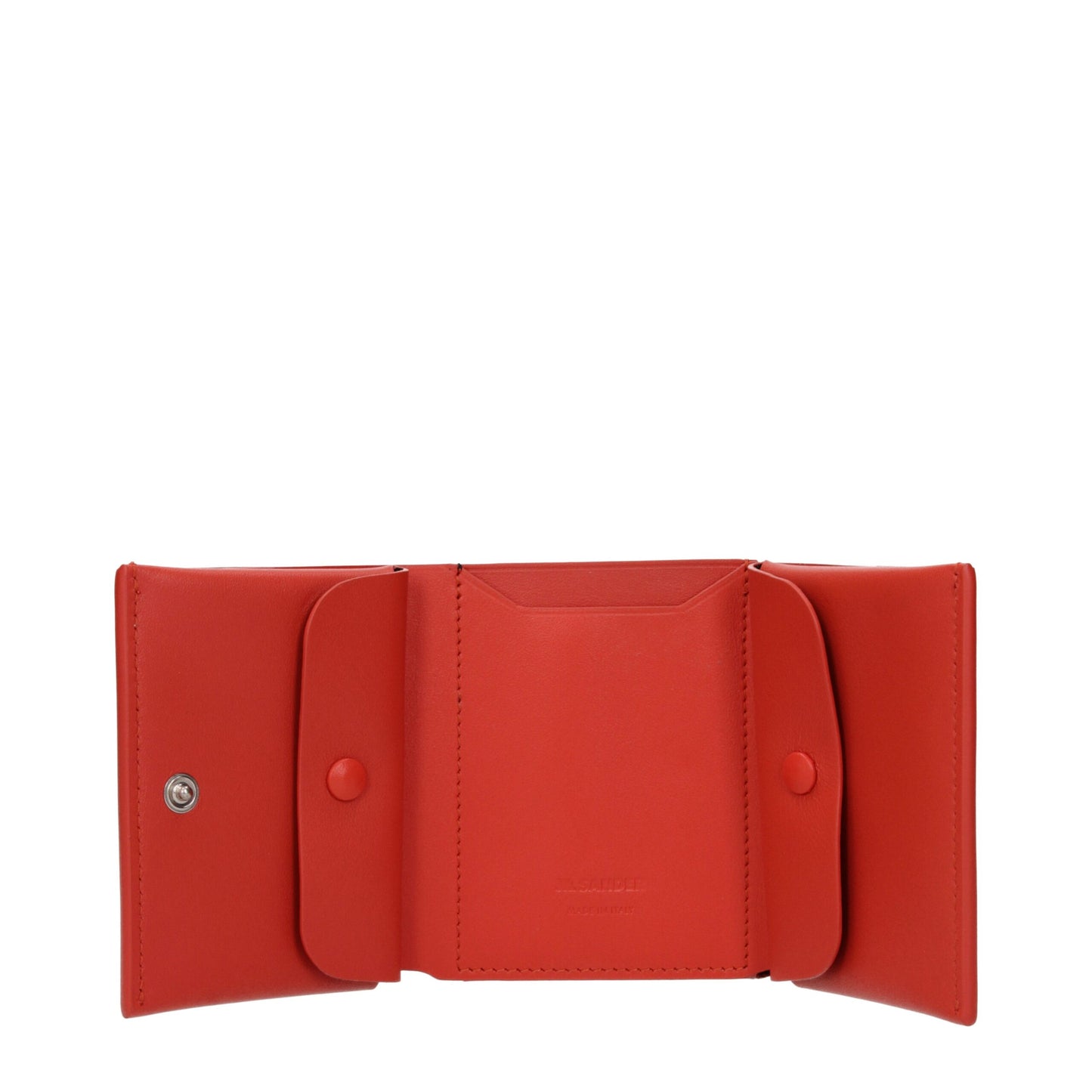 Portefeuilles en cuir rouge Jil Sander