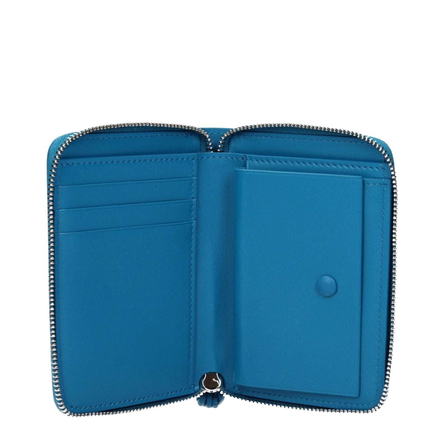 Portefeuilles en cuir bleu Jil Sander
