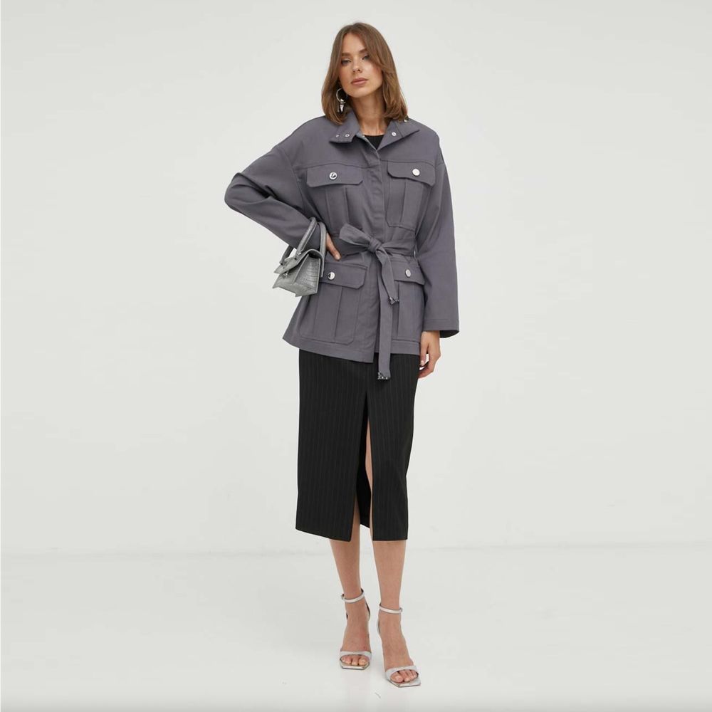 Patrizia Pepe Vestes et manteaux en coton gris