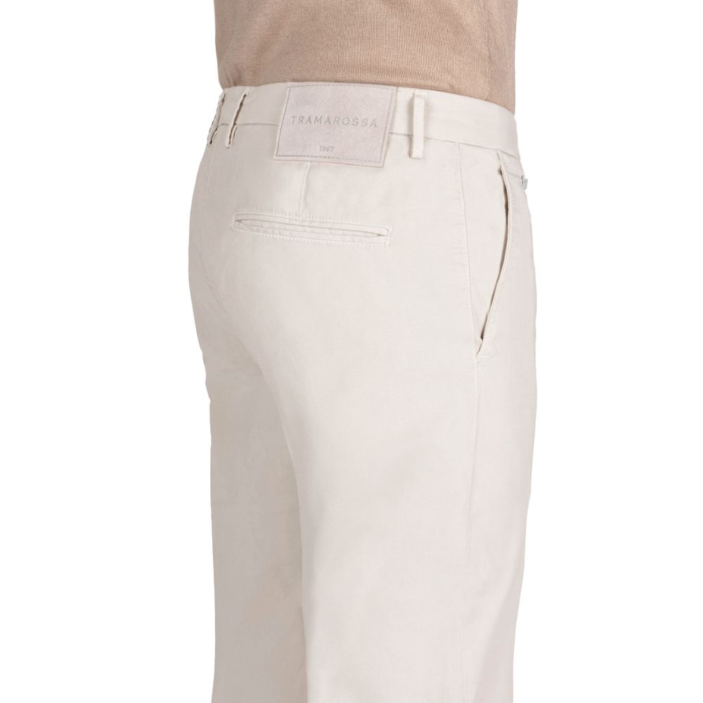 Pantalon en coton blanc Tramarossa