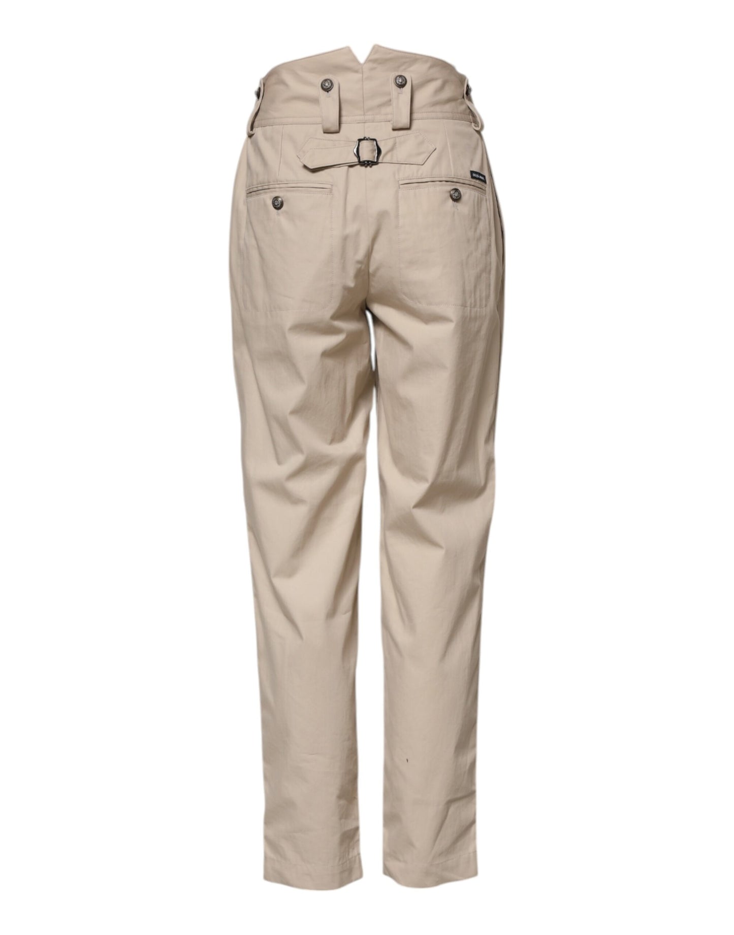 Pantalon cargo homme en coton beige, coupe fuselée, Dolce & Gabbana