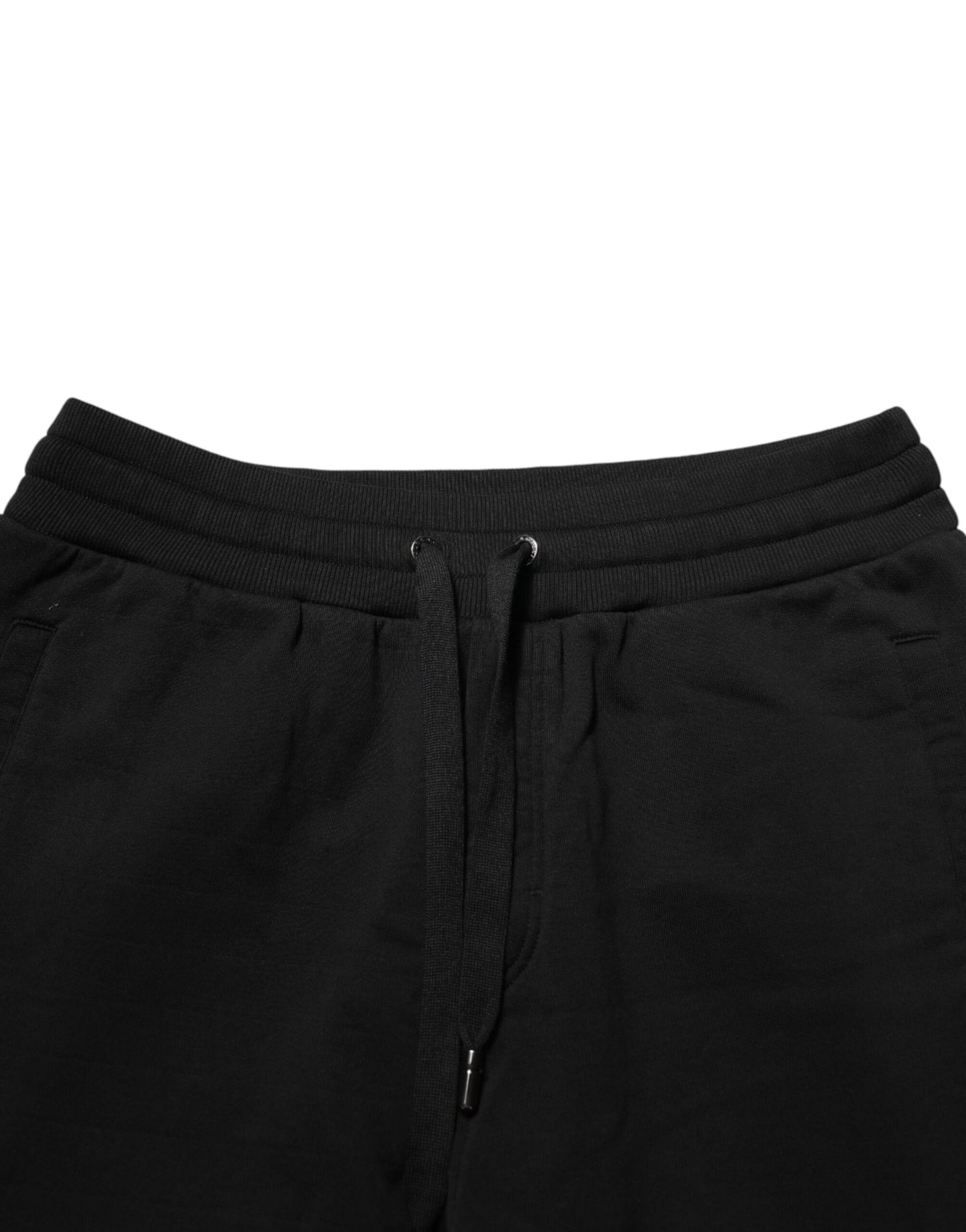 Pantalon de jogging en coton noir avec logo DG de Dolce & Gabbana