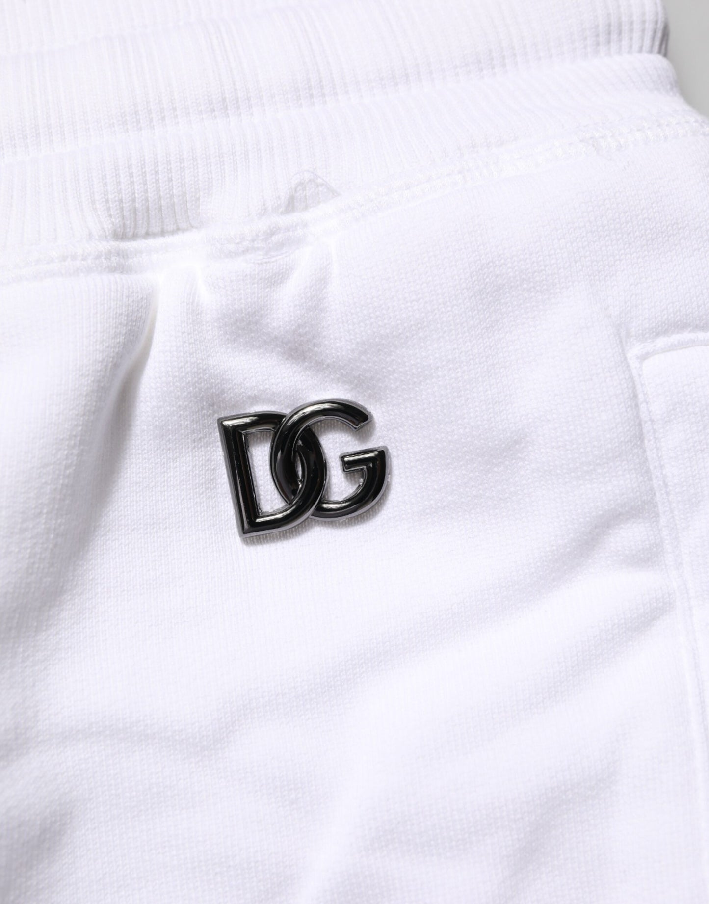 Shorts Bermuda en coton blanc délavé pour homme de Dolce & Gabbana