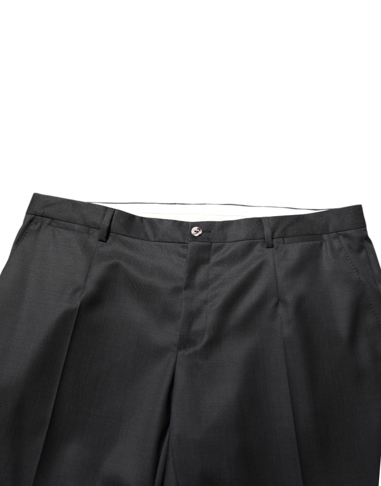 Pantalon tailleur noir en laine pour homme Dolce & Gabbana