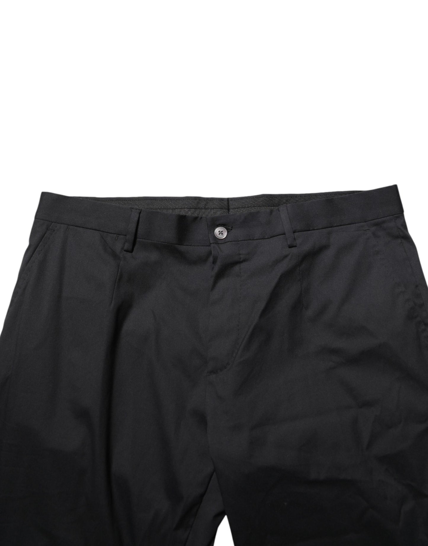 Pantalon habillé noir en coton Dolce & Gabbana pour homme