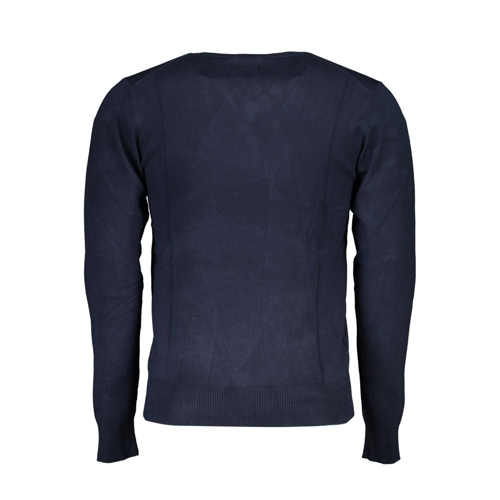 Pull en viscose bleu de Gianmarco Venturi