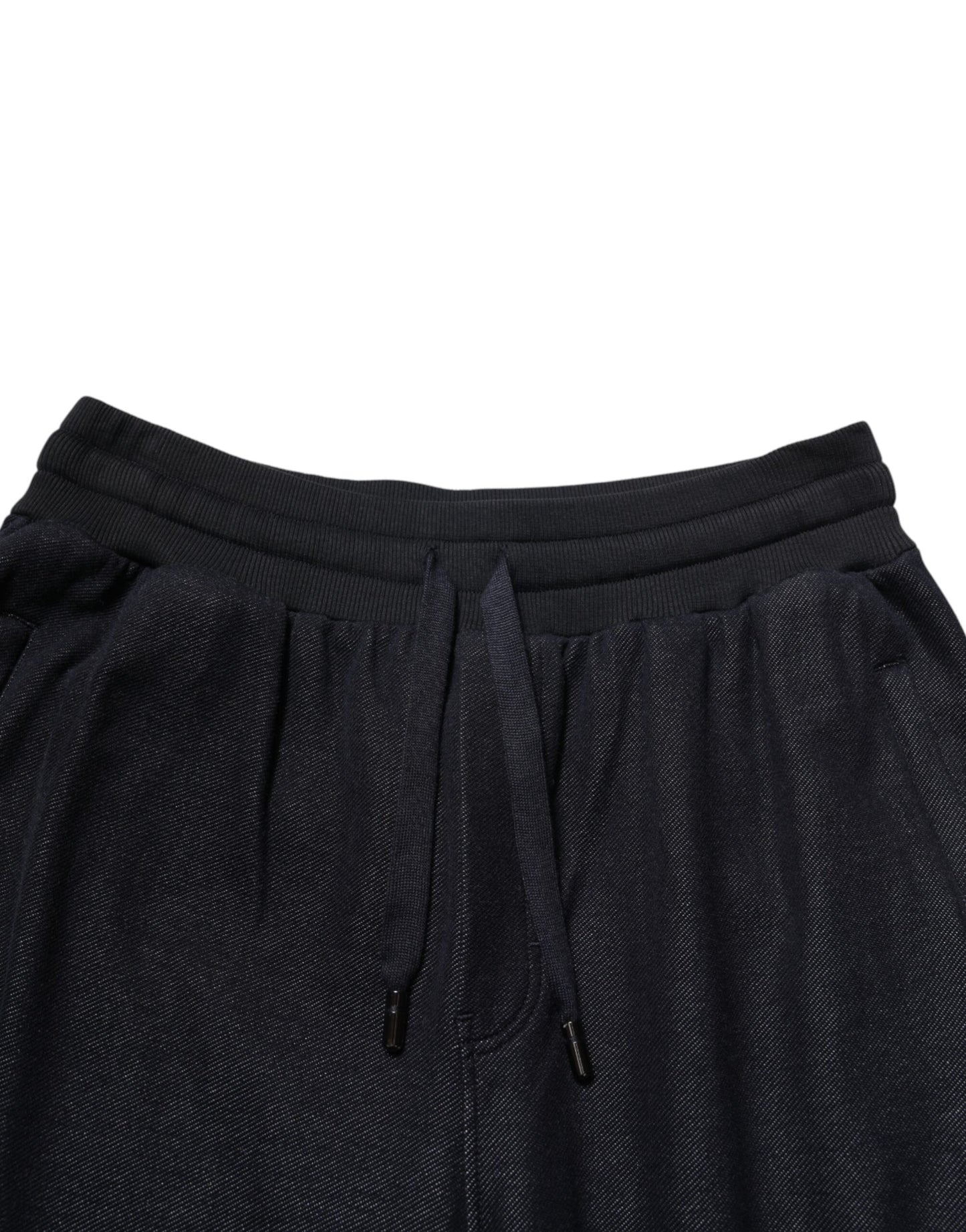 Pantalon de jogging en coton noir avec cordon de serrage de Dolce & Gabbana