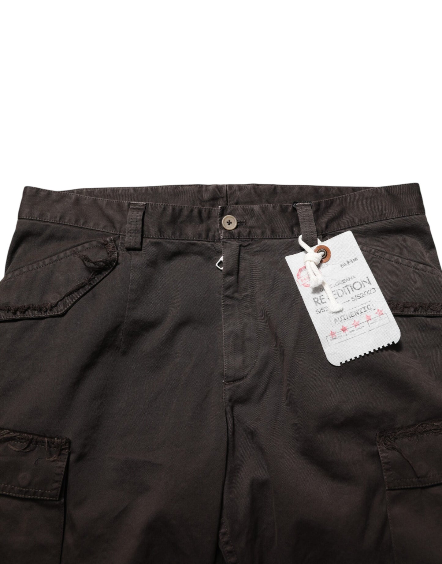 Pantalon cargo homme en coton brun Re-Edition de Dolce & Gabbana