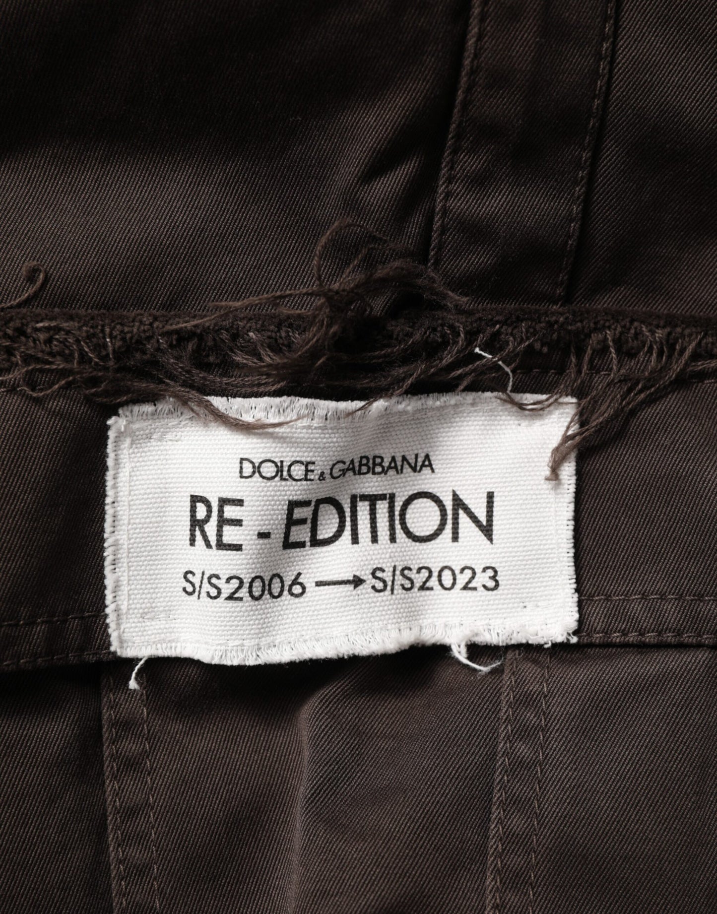 Pantalon cargo homme en coton brun Re-Edition de Dolce & Gabbana