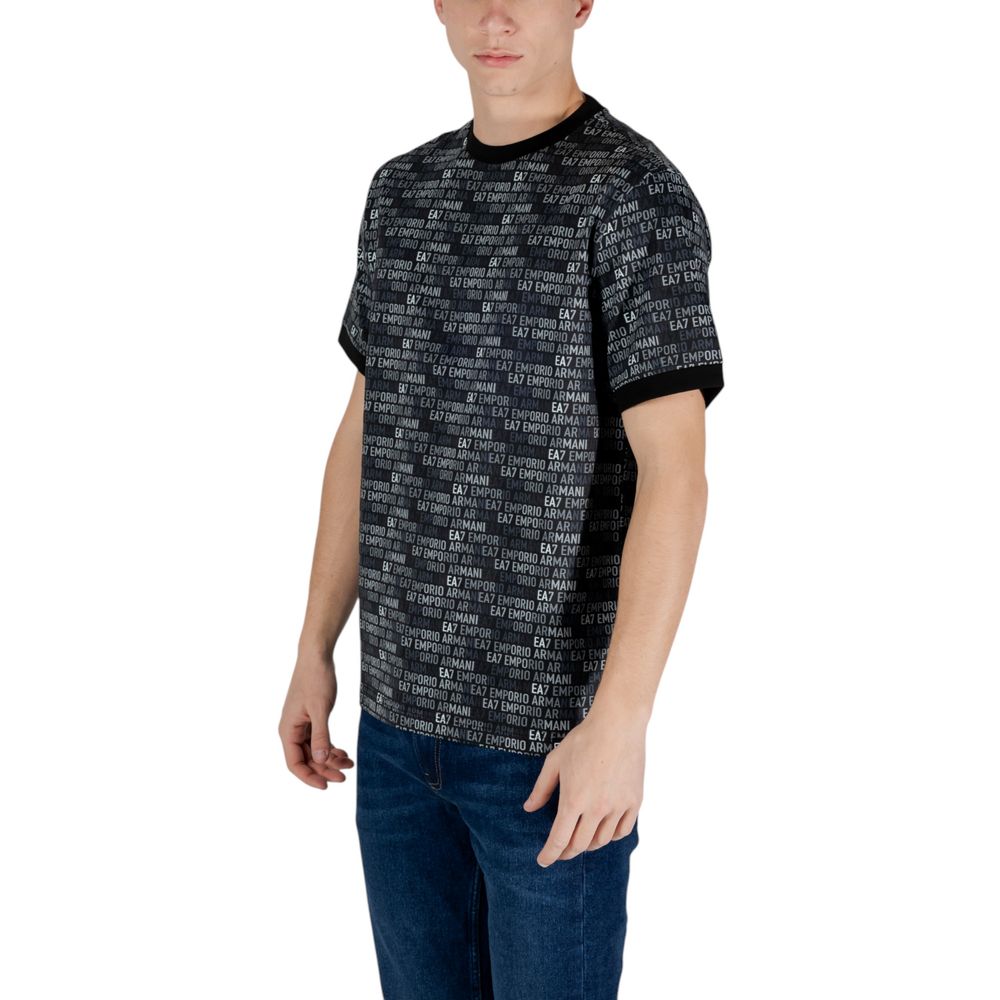 EA7 Emporio Armani zwart katoenen T-shirt