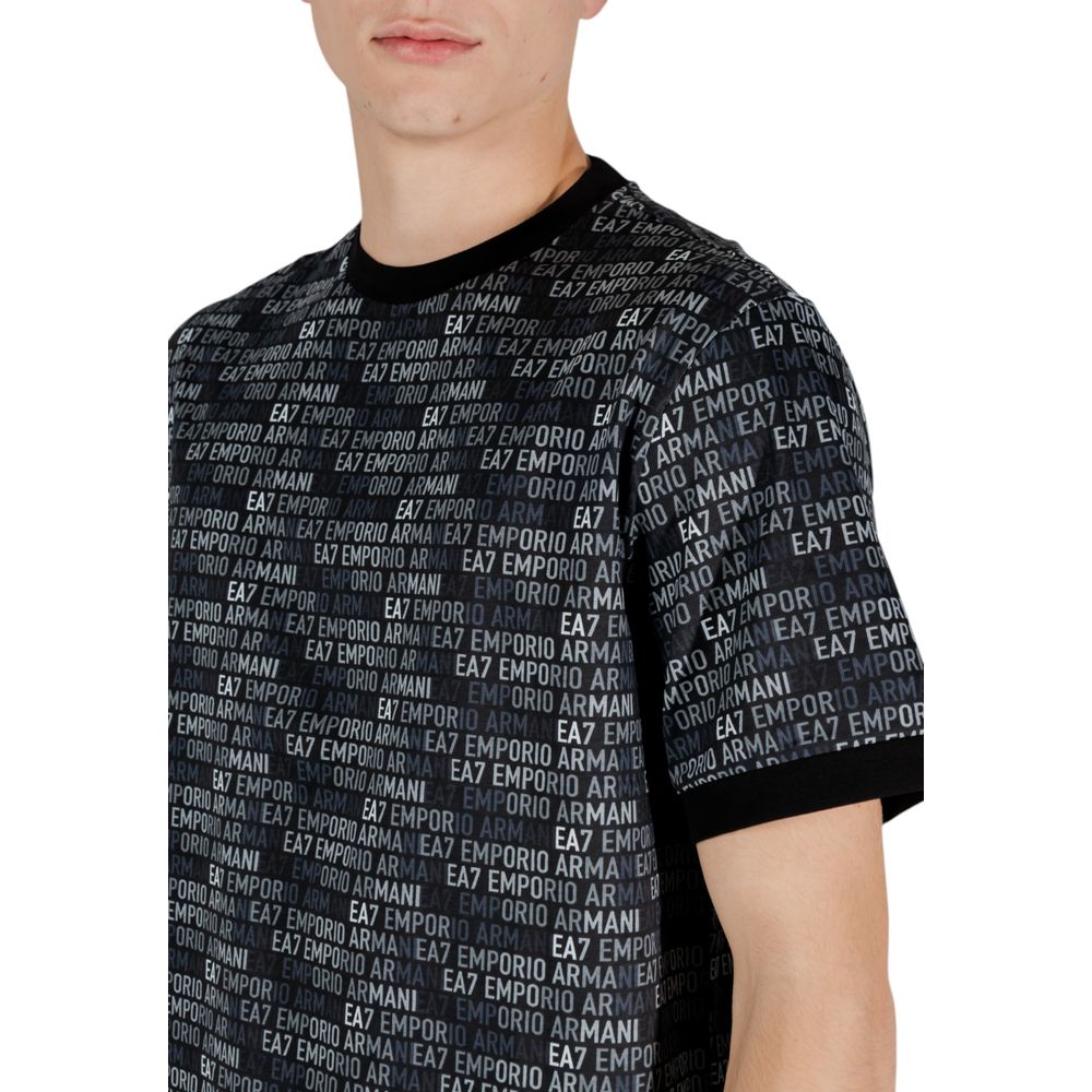 EA7 Emporio Armani zwart katoenen T-shirt