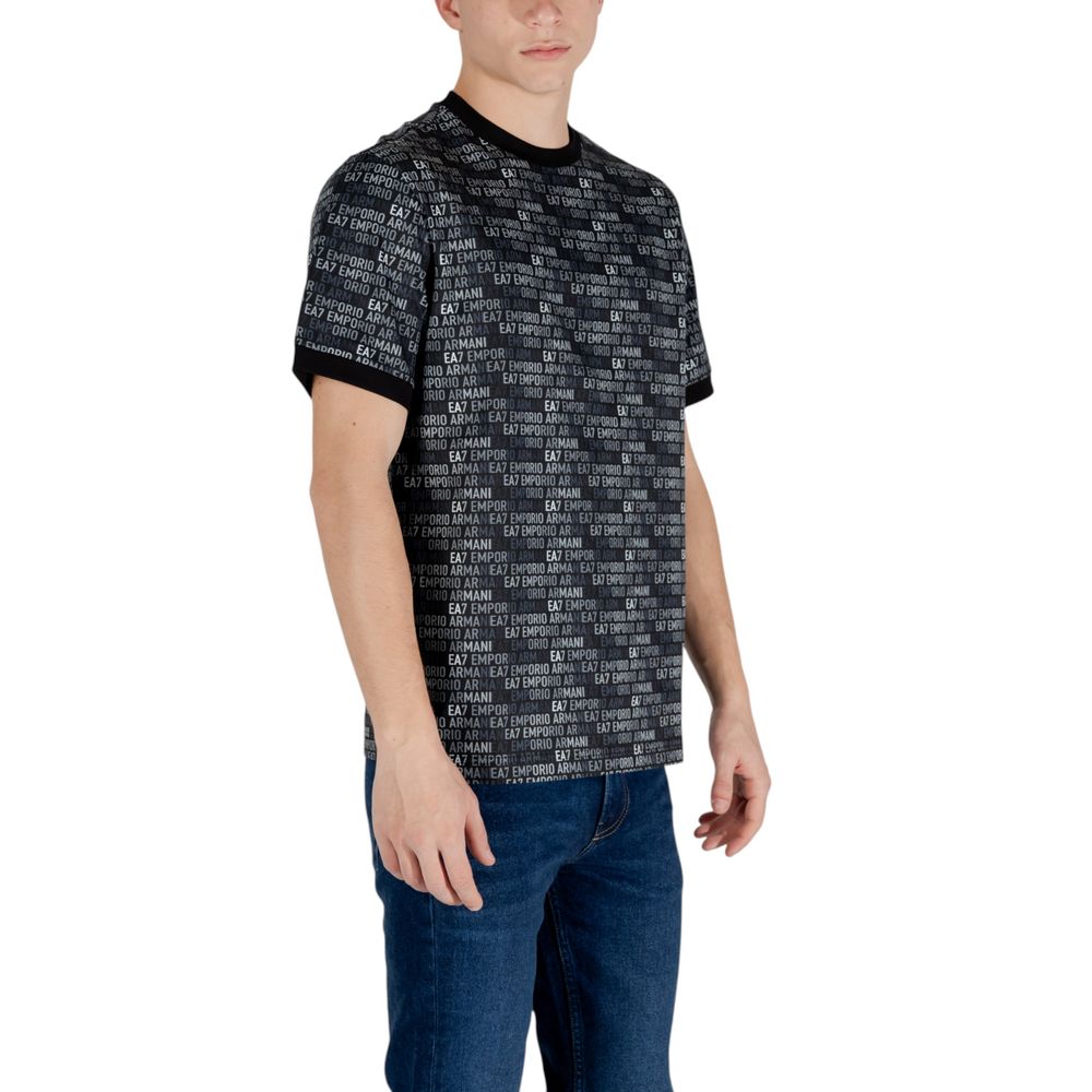 EA7 Emporio Armani zwart katoenen T-shirt