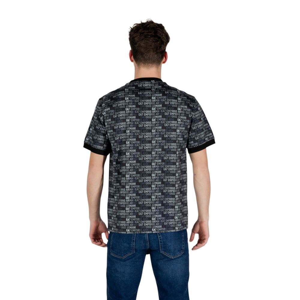 EA7 Emporio Armani zwart katoenen T-shirt