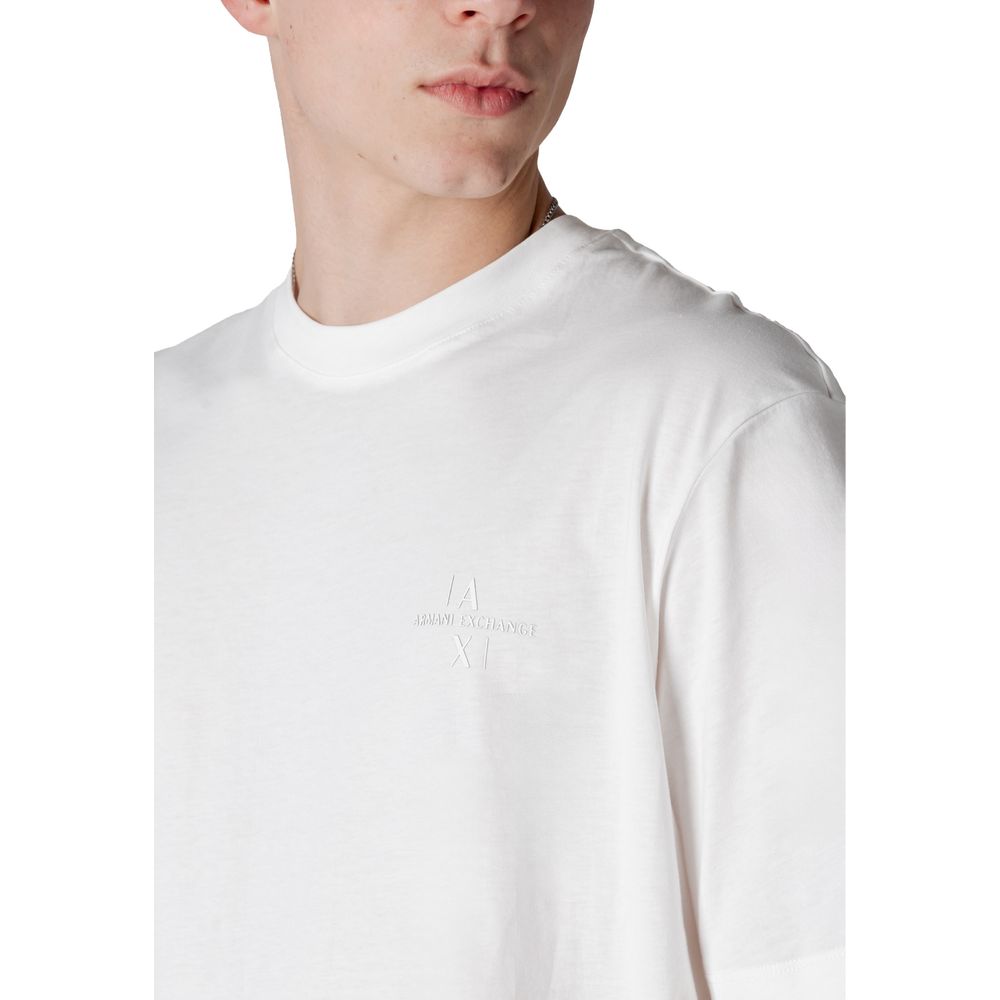 Armani Exchange wit katoenen T-shirt
