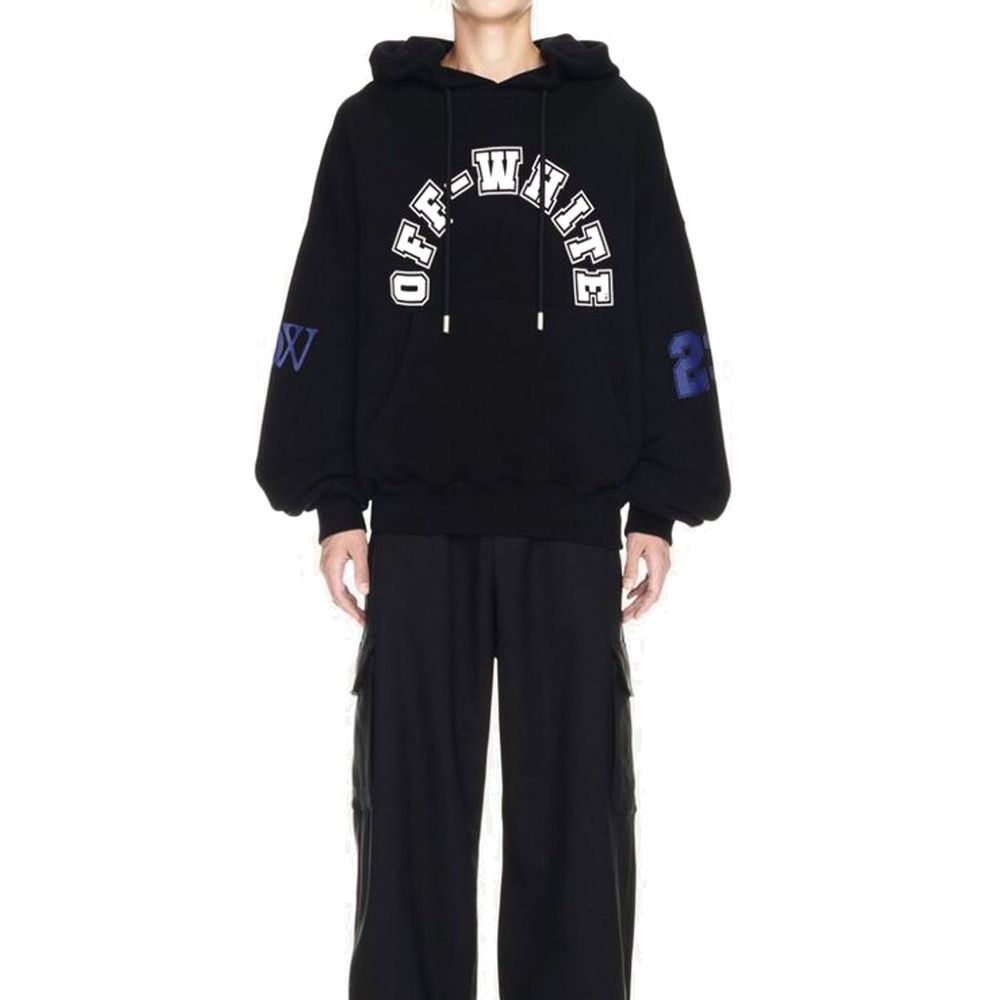 Sweat à capuche blanc cassé