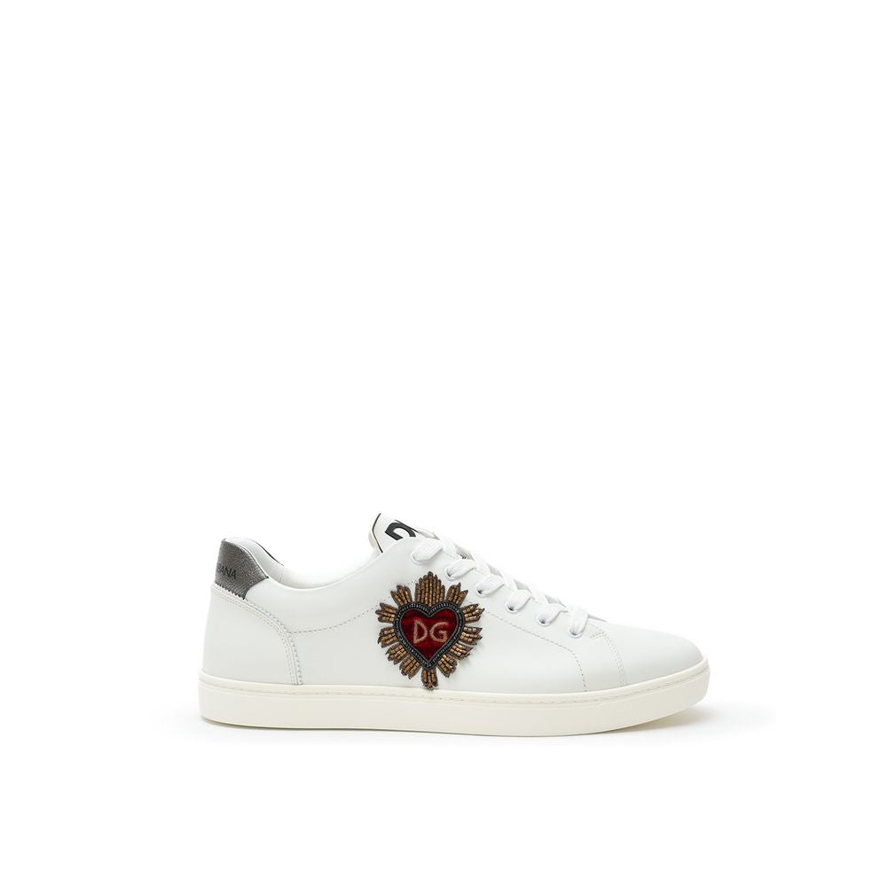 Baskets en cuir blanc Dolce & Gabbana