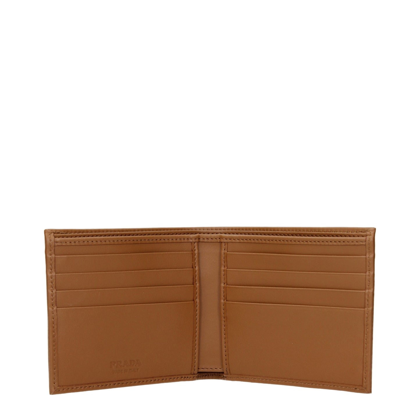 Portefeuille Prada en tissu marron