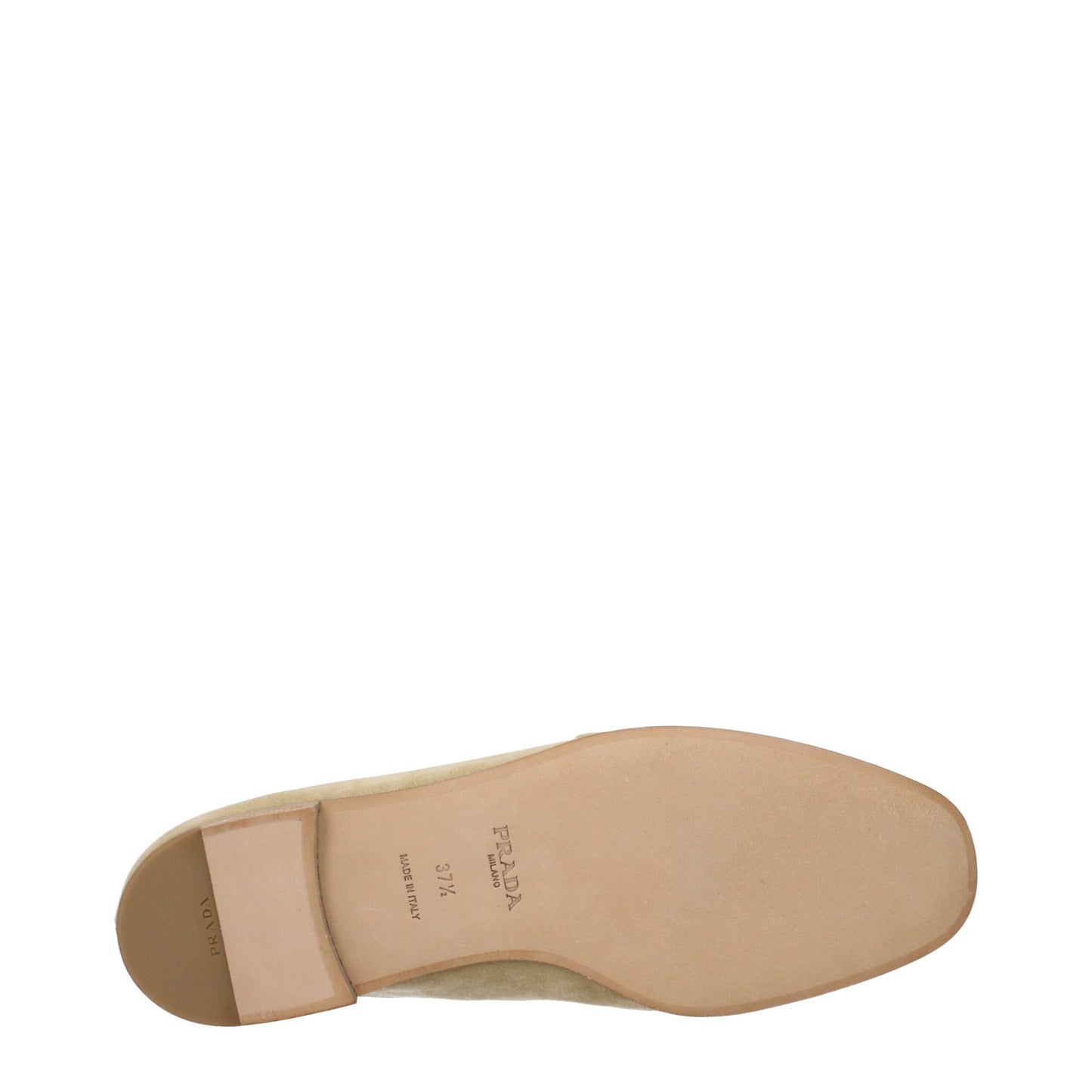Mocassins Prada en cuir beige