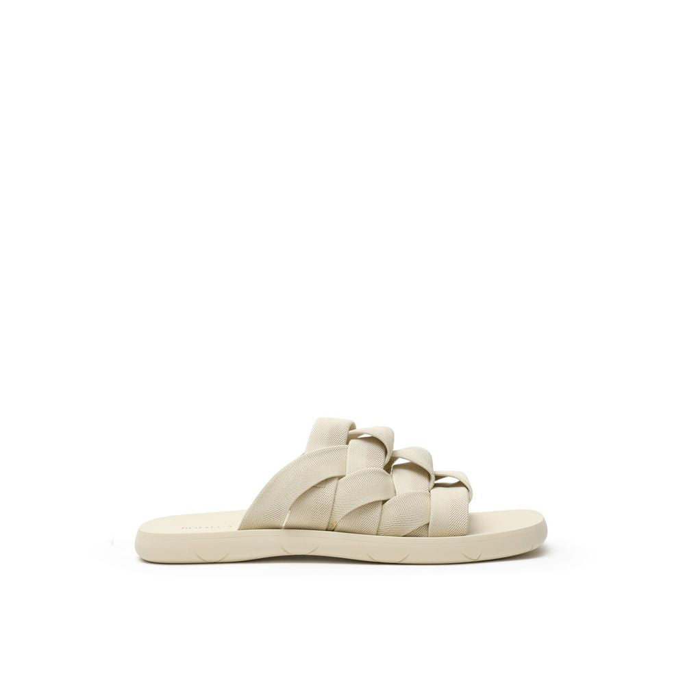 Chaussons en tissu beige de Bottega Veneta